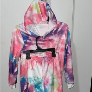 Vibrant Tie-Dye Kids Hoodie and Pants Set